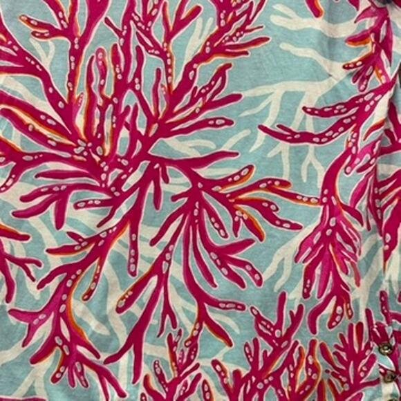 Lilly Pulitzer Women's XS Long Sleeve Pink‎ Coral 100% Pima Cotton Top Colorful - Picture 4 of 10